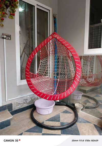 Swing Vhair Jhoola with Iron Pole & Cushions