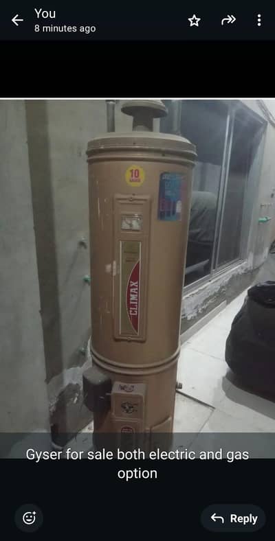 gyser gas plus electric