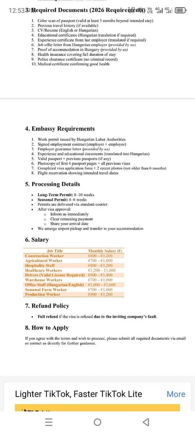 work visa available all European countries.