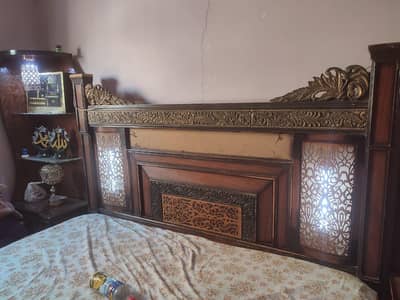 WOODEN BEDROOM SET .