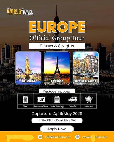Europe Group Tour Visa pkg Available 03179567686 visit also available