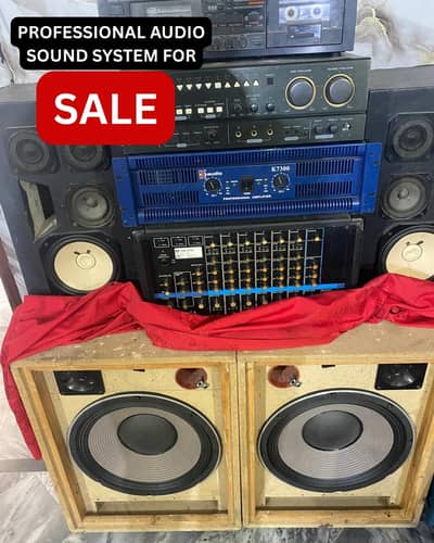 JBL – Professional Series Speakers + K audio Power Amlifire + Console