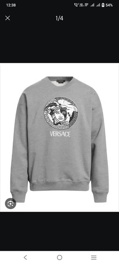 Versace sweat shirt black grey