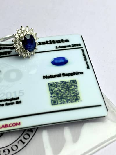 Silver-925 With Natural Blue Sapphire