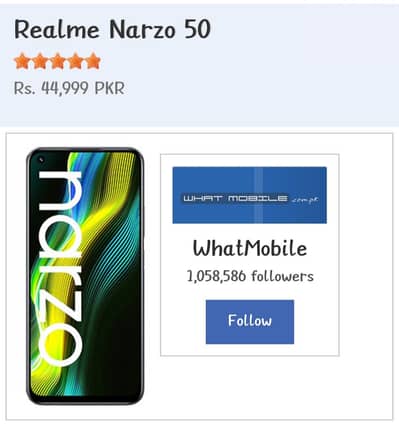 Realme narzo 50
