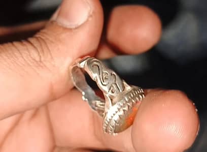 Opal Natural stone with Hazarat Ali name Ring