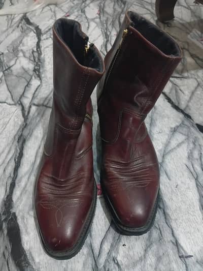 USA Made orignal Leather Double H (company) Zipper boots western