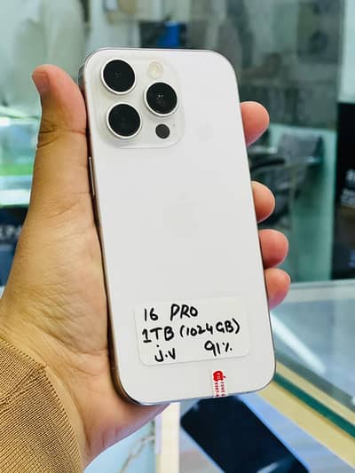 Iphone 16pro White Nonpta Jv 91 health 1TB zero zero