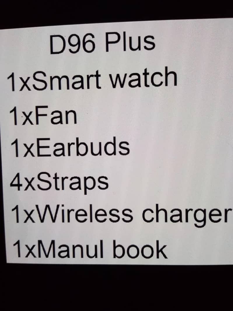D 96 plus Smart watch Combo 3