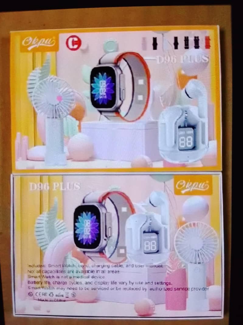 D 96 plus Smart watch Combo 4