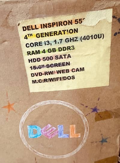 Dell (Inspiron) Laptop | Core i3-4th Gen | RAM: 4GB DDR3 | HDD: 500 GB
