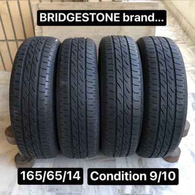 165/65 R14 BRIDGESTONE tyres ( condition 9/10 )
