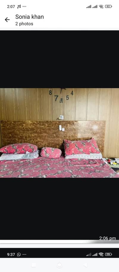 king size bed with Molty foam Good Condition