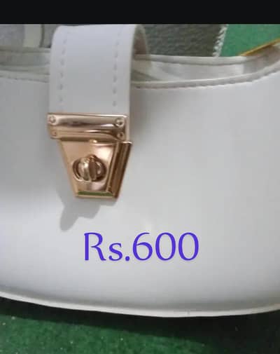 white colour handbag for girls in a little bit price
