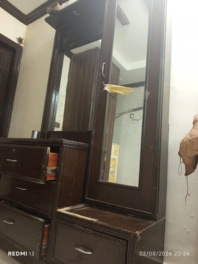 heavy wooden dressing table from Rawalpindi