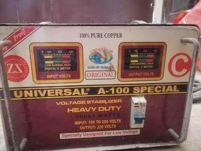 10,000KV Universal A-100 Automatic Stabilizer - Pure Copper Winding