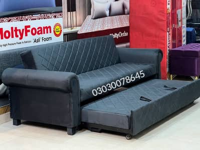 SOFA CUM BED (2in1)(sofa +bed)(Molty foam)(10 years warranty)