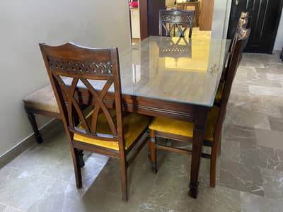Dinning Table with Chair and three seater