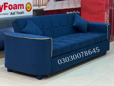 SOFA CUM BED (2in1)(sofa + bed)(Molty foam)(10 years warranty )