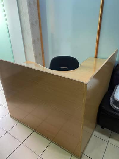 Wooden Reception Counter / Office Front Desk – Excellent Condition