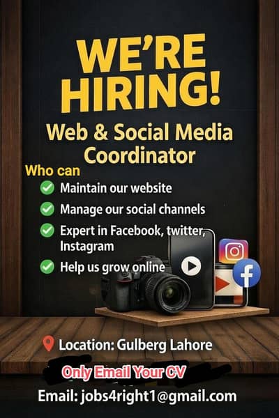 Web & Media Coordinator Male/Female