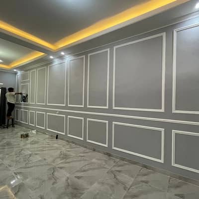 Molding ceiling-Wallpaper-Pvc wallpanel-Fluted panel-Media wall-Vinyl