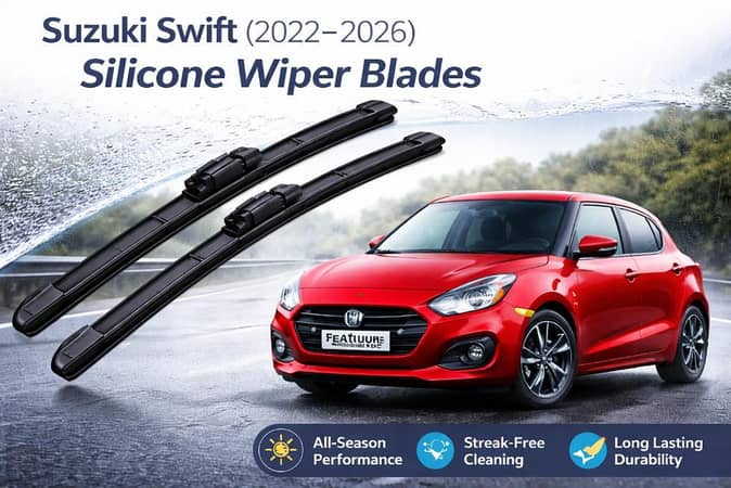 Suzuki Swift (2022–2025) Premium Silicone Wiper Blades | All-Weather | Smooth & Silent Performance