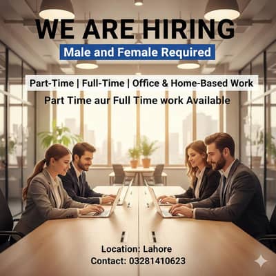 Part time Full time office work home base jobs available