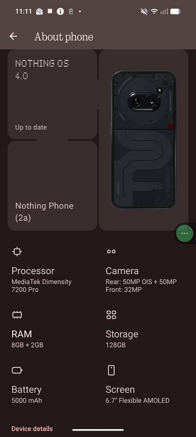 Nothing Phone 2a - 55k - 10/10 box cable