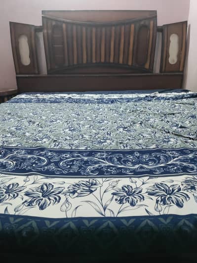 bed and dressing brown  in colour