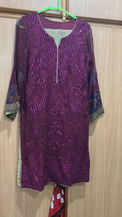 Magenta 3 piece Dress