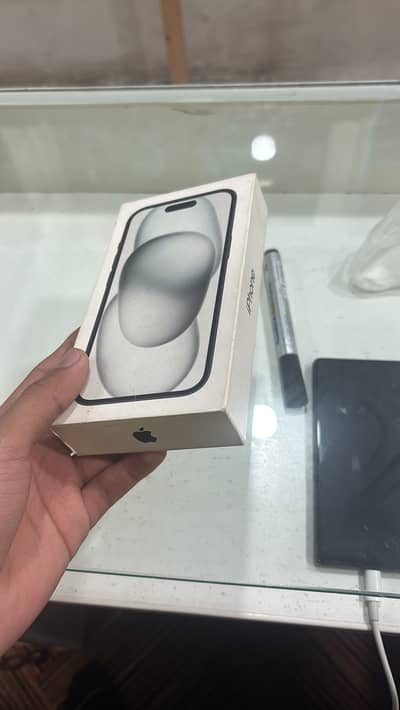 Iphone 15 with box and cable