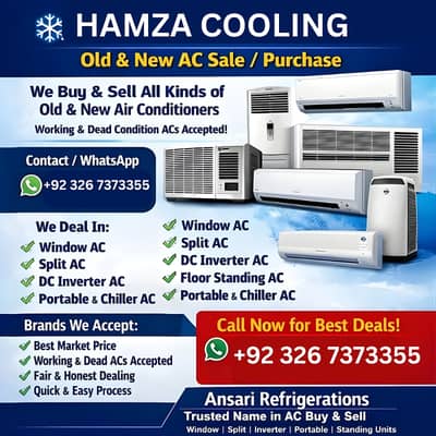 AC / Used AC & Window Ac / Split Ac / Dc Invertor / Ac sale purchase