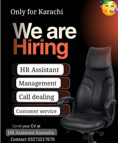 we are hiring male and female staff for office work