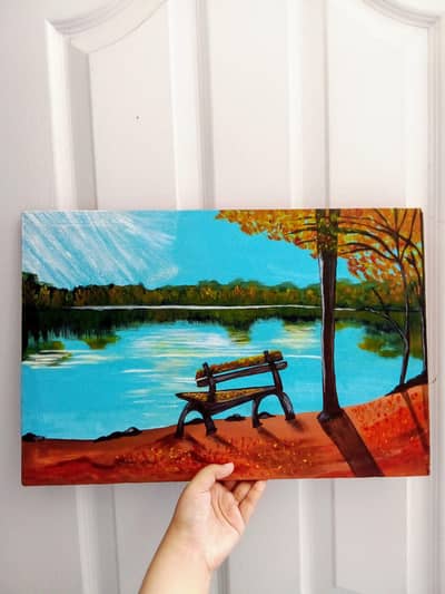  Handmade Acrylic Laandscape Painting for Sale (12×18 Inches)