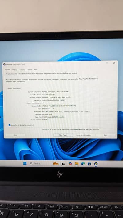 HP ZBook Fury 15 G8 |i7-11850H|RTX A2000|32GB RAM- 512GB SSD|LikeNew