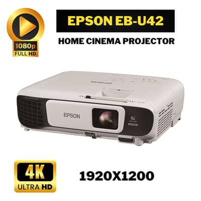 Full HD 1080 Epson EB u42 4K Support Projector for Movies and Gaming
