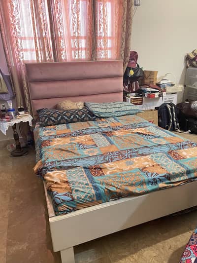 Premium Pink Velvet Single Bed Frame with mattress & Designer Sergio