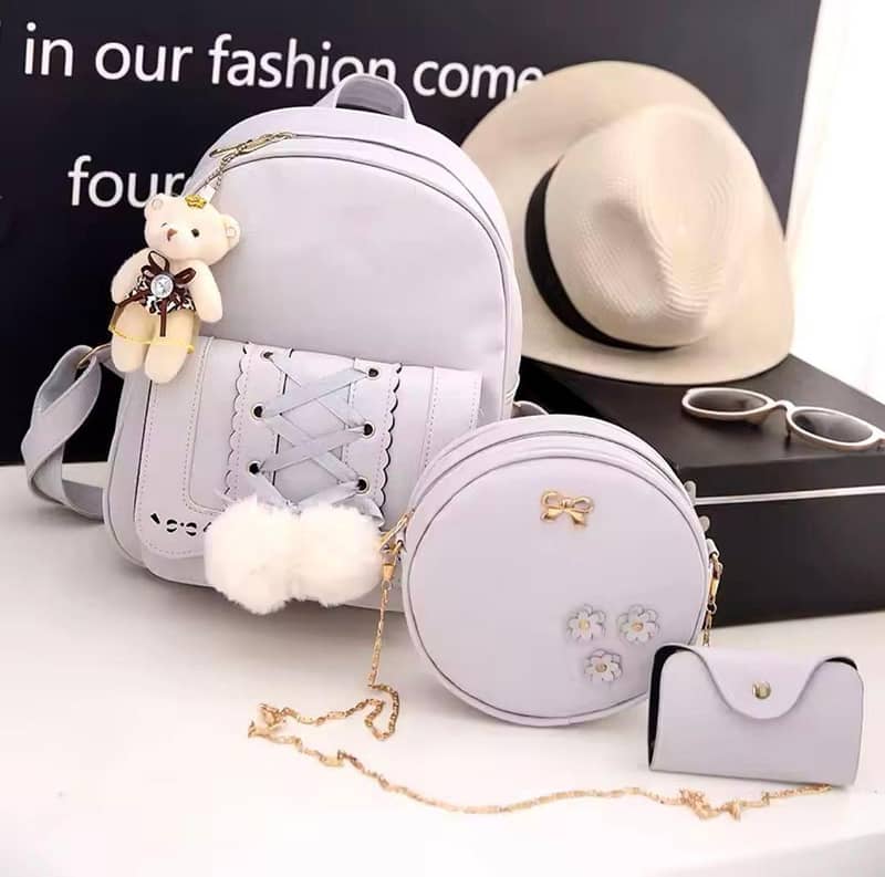 3 Psc Nylon Backpack Set 1