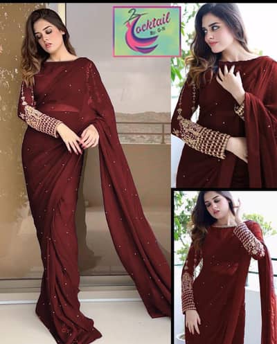 stitches saree set 2 pcs