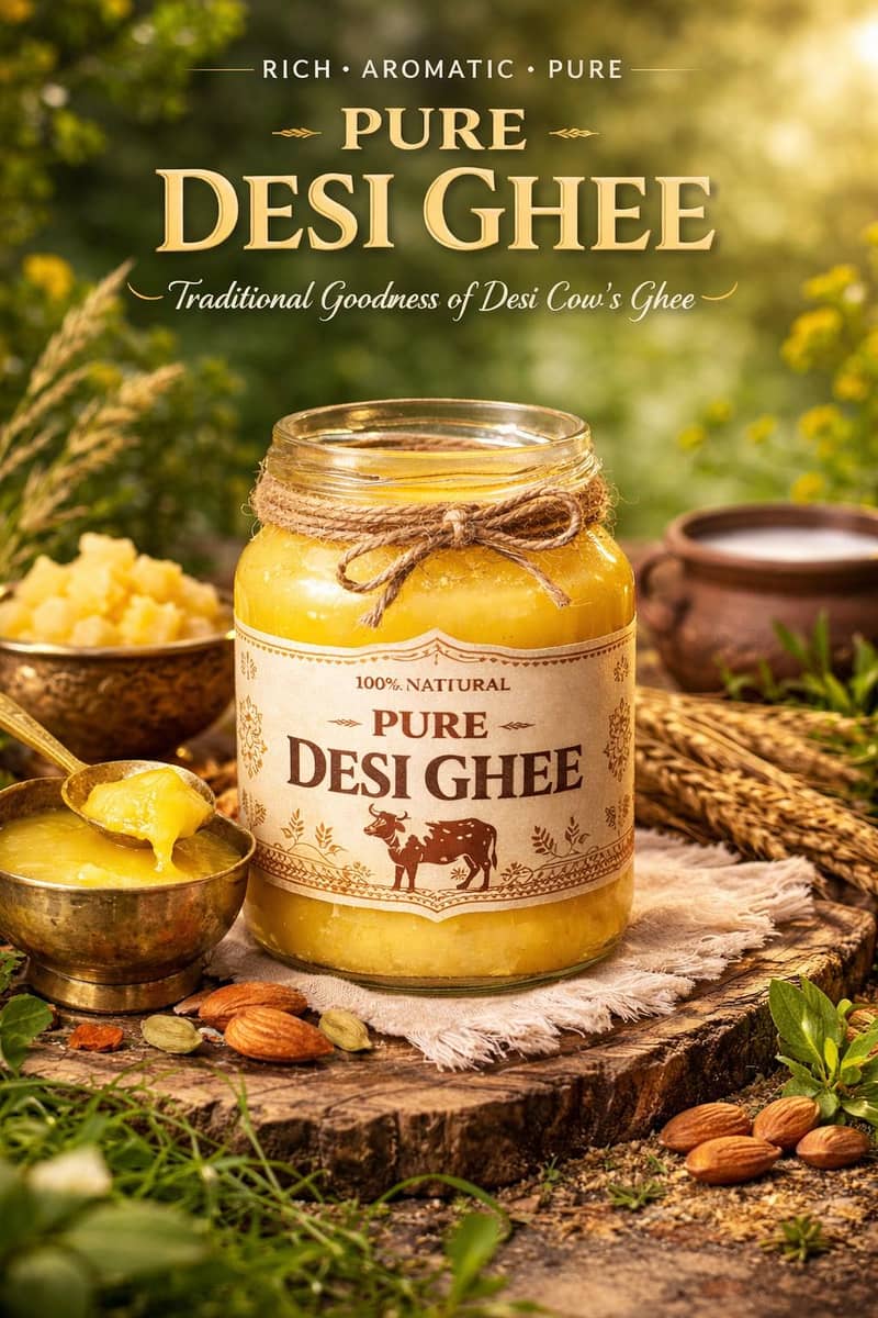 دودھ کی ملائی سے تیار کیا گیا خالص دیسی گھی 0