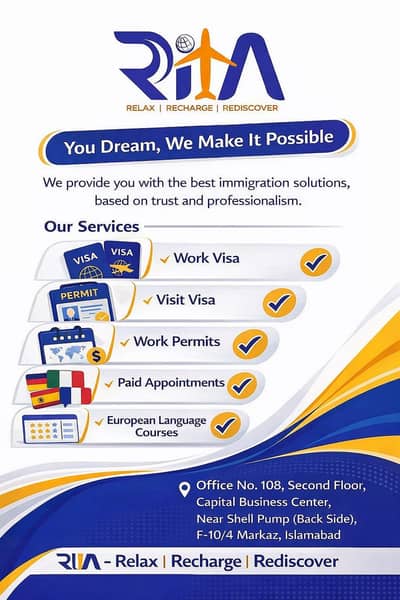 Study Abroad , Visit and Work Visa