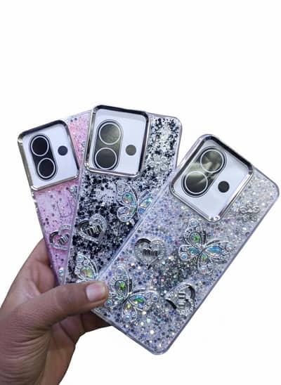vivo v60lite ladies cover glitter case