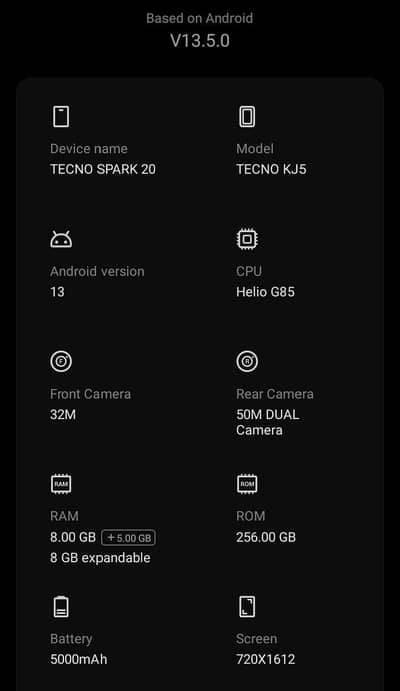Tecno Spark 20 256GB