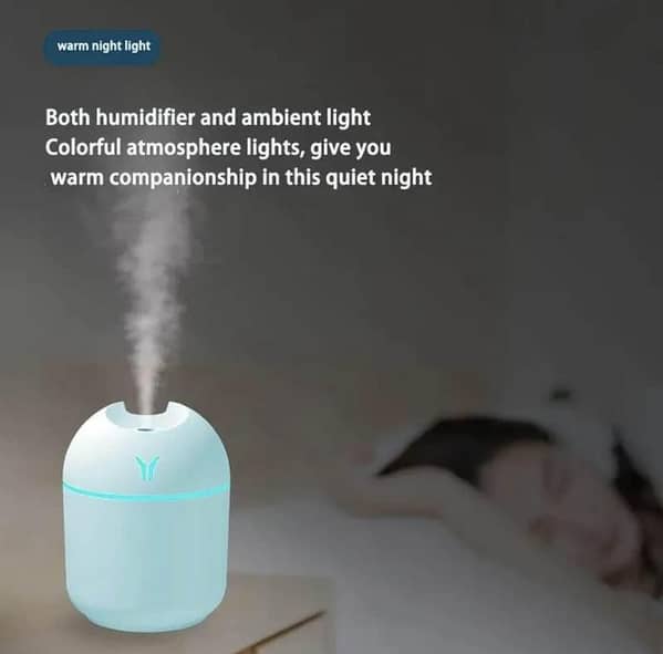Portable Mini USB Humidifier – Desktop Car Bedroom Diffuser with LED Night Light
