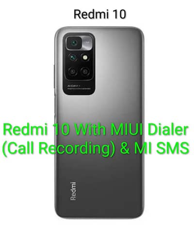Redmi 10 4 RAM 128 ROM with Built in Call Recording with MIUI Dialer