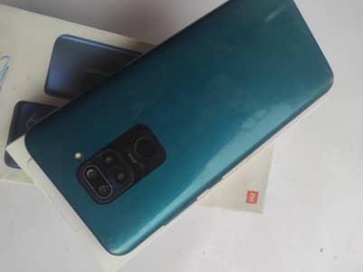 Redmi note 9 with box PTA approved 4 128 good condition working