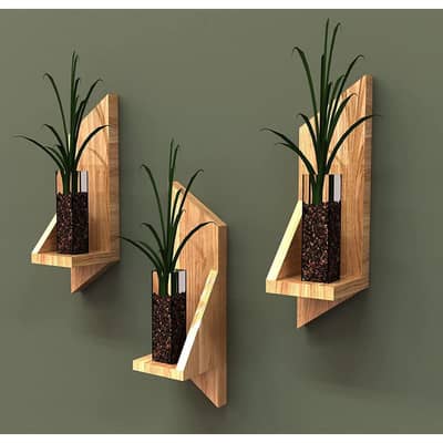 Wooden Wall Planter – Modern Room Décor