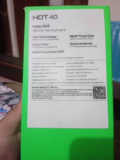 Infinix Hot 40 condition 10/10