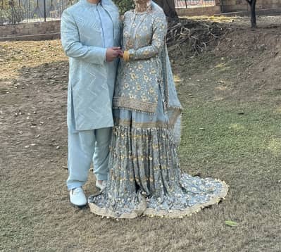Nikkah Dress ( Gharara Suite with tail veil )